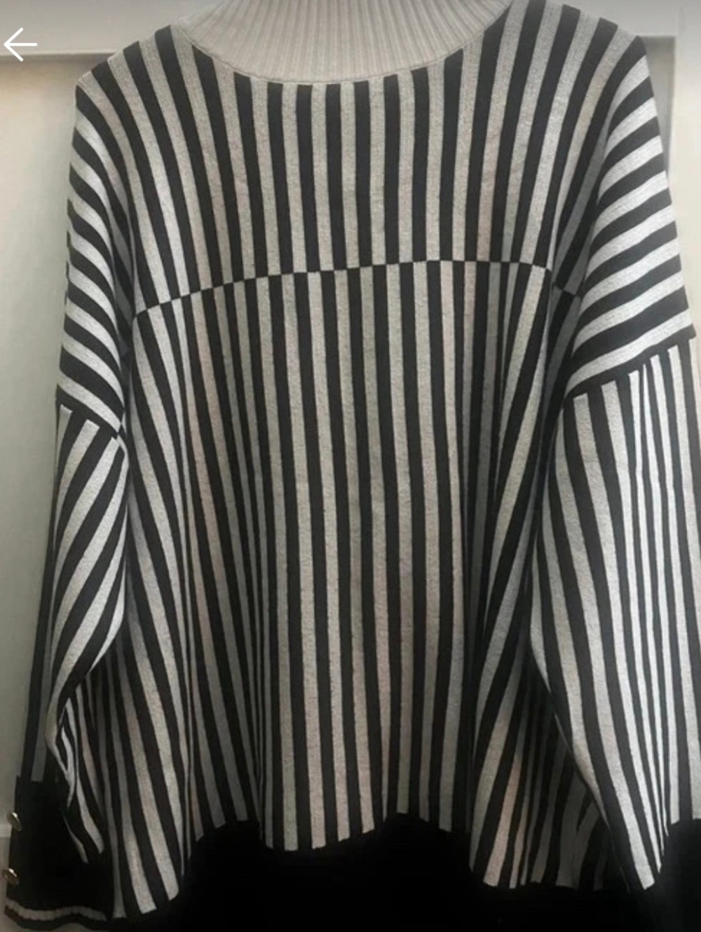 River Island Black & White Striped Knit Top
